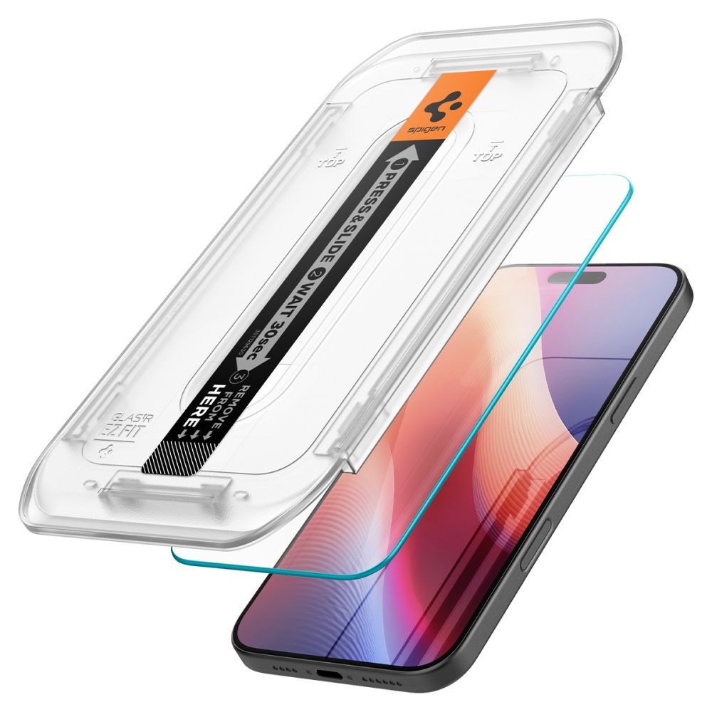 Spigen - Glas.tR EZ-FIT AGL07907 (pakiranje od 2 kom) za iPhone 16 Pro Max / 17 Pro Max - Prozirno