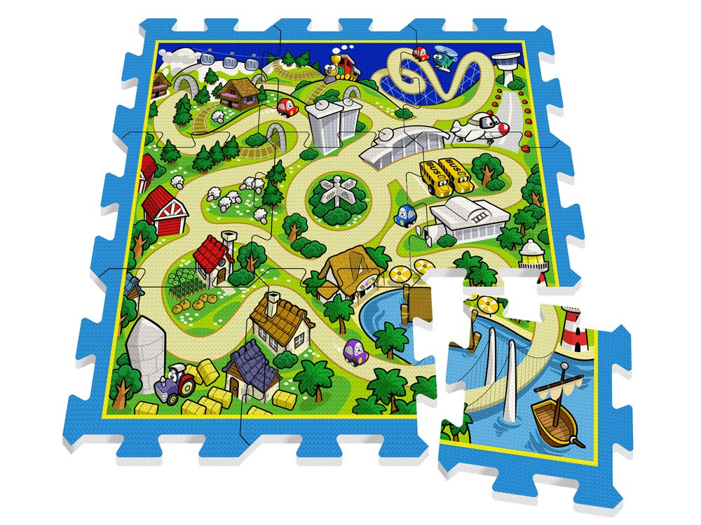 Podne mekane puzzle gradić