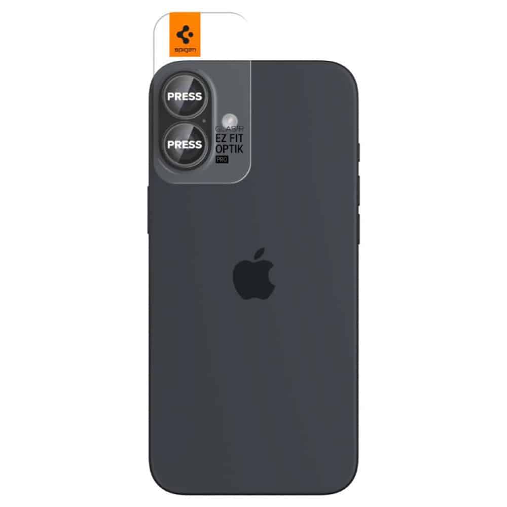 Spigen - Optik.tR staklo za kameru (2 kom) AGL08531 za iPhone 16 / iPhone 16 Plus - prozirno