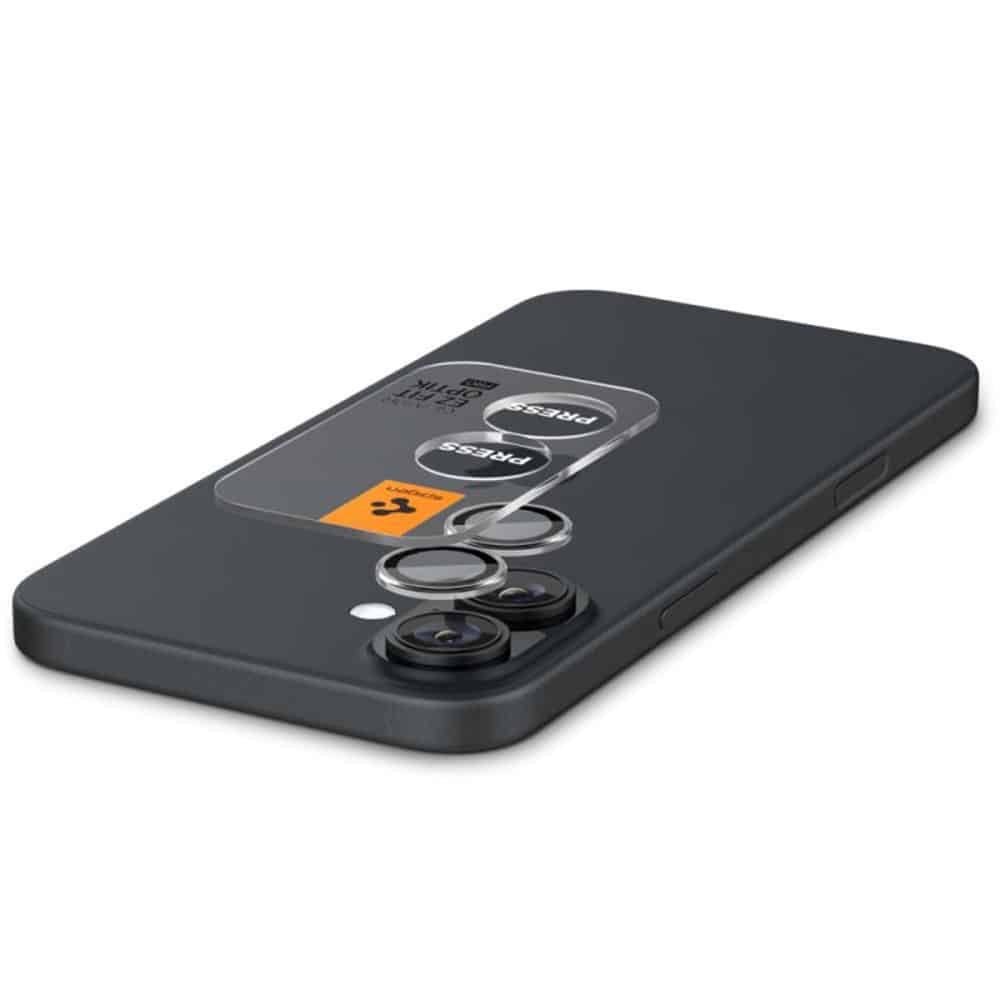 Spigen - Optik.tR staklo za kameru (2 kom) AGL08531 za iPhone 16 / iPhone 16 Plus - prozirno