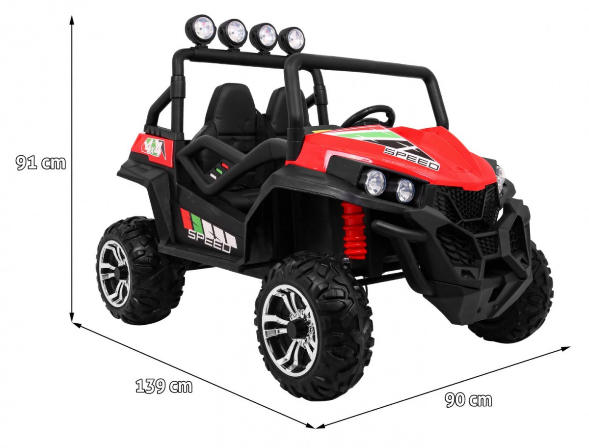 Buggy na akumulator Grand 4x4 LIFT STRONG - dvosjed - crveni