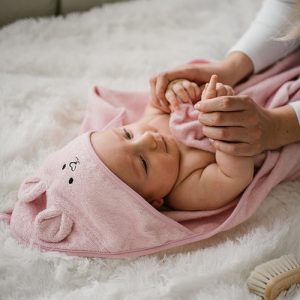 BabyOno Ručnik bambus 100x100 cm, with ears, svijetlo bež