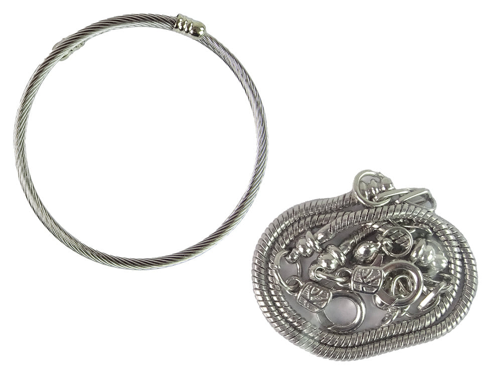 Set of Bracelets, Chains and Coloured Jewellery Beads