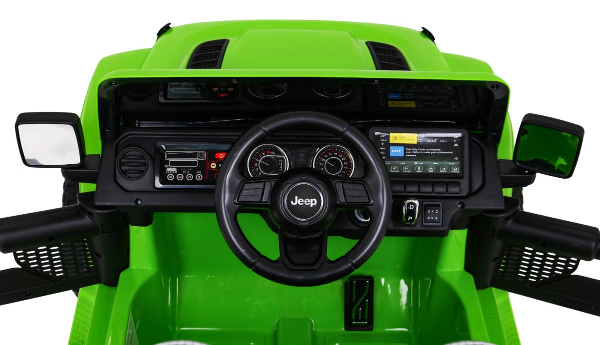 Licencirani auto na akumulator Jeep Wrangler Rubicon 4x4 - Zeleni