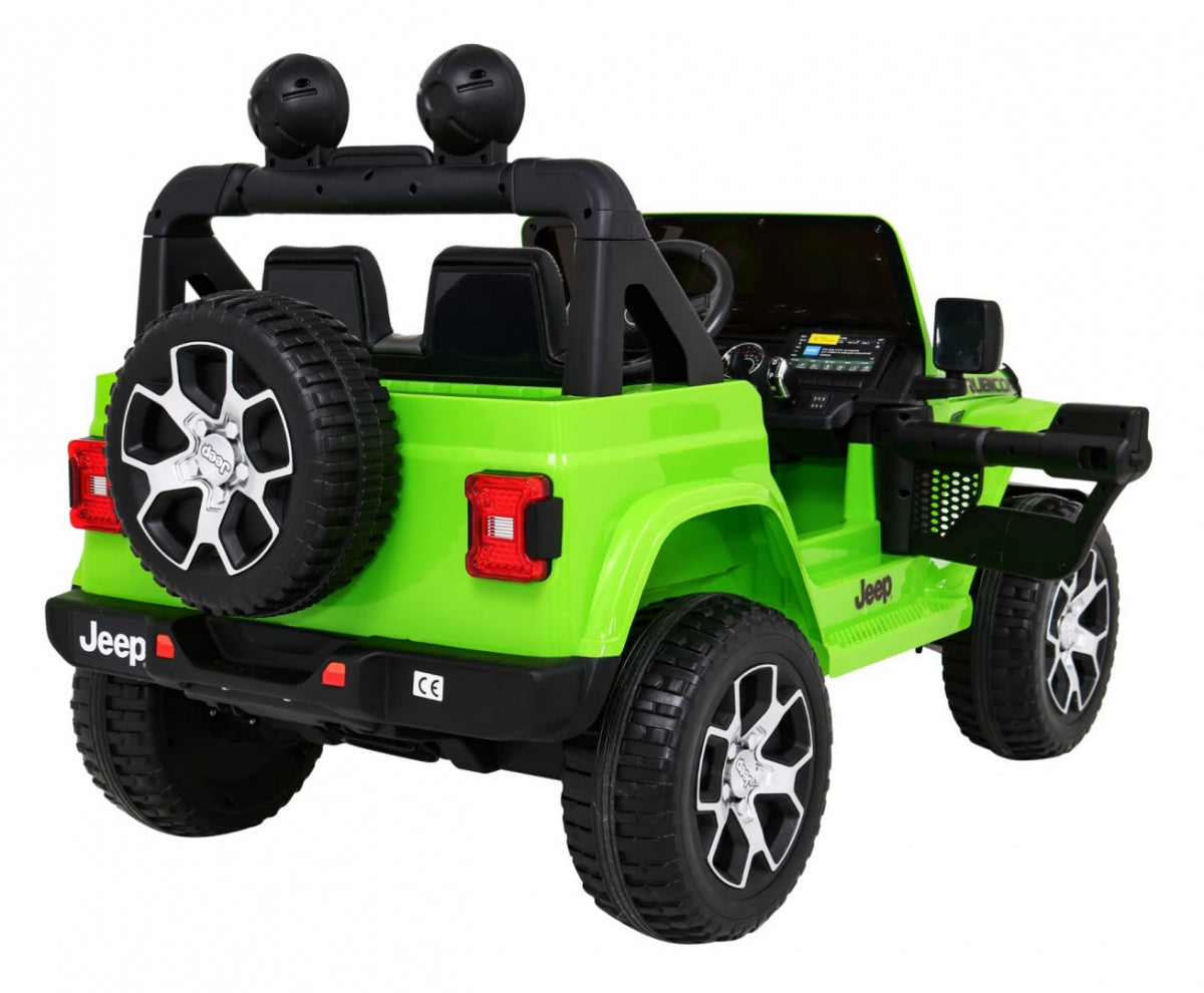 Licencirani auto na akumulator Jeep Wrangler Rubicon 4x4 - Zeleni