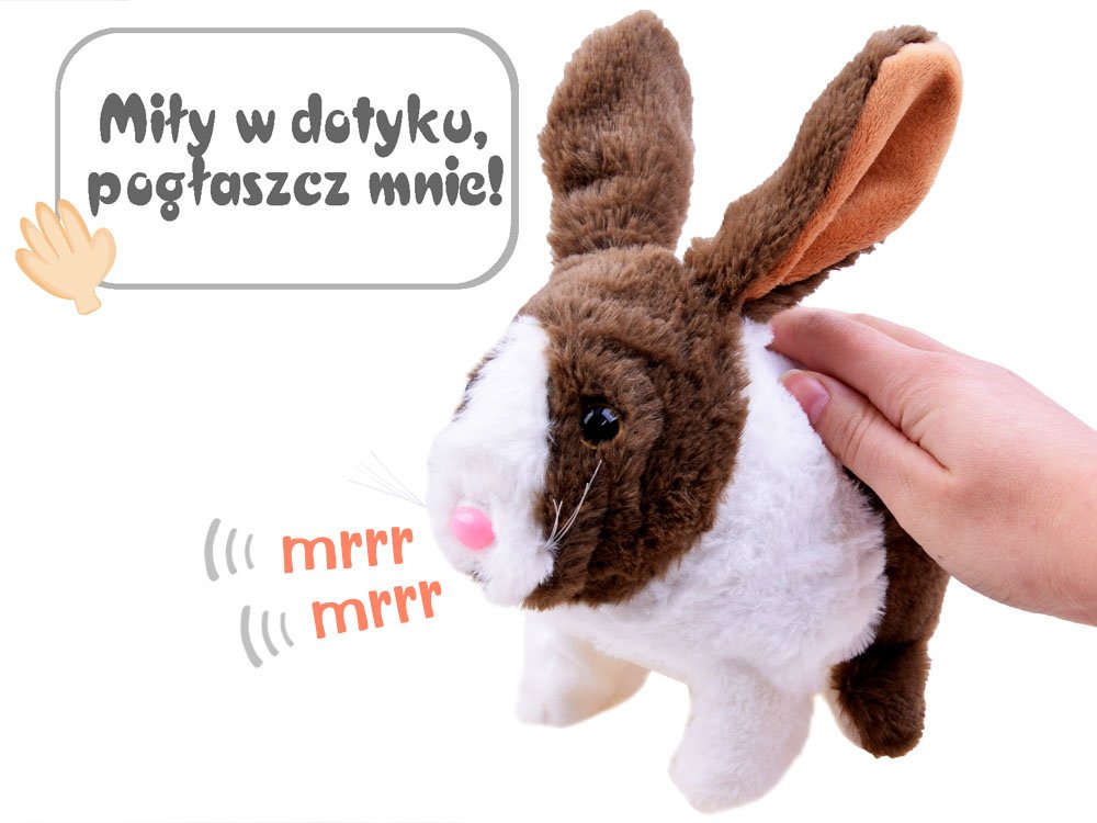 Interaktivni plišani zeko smeđi
