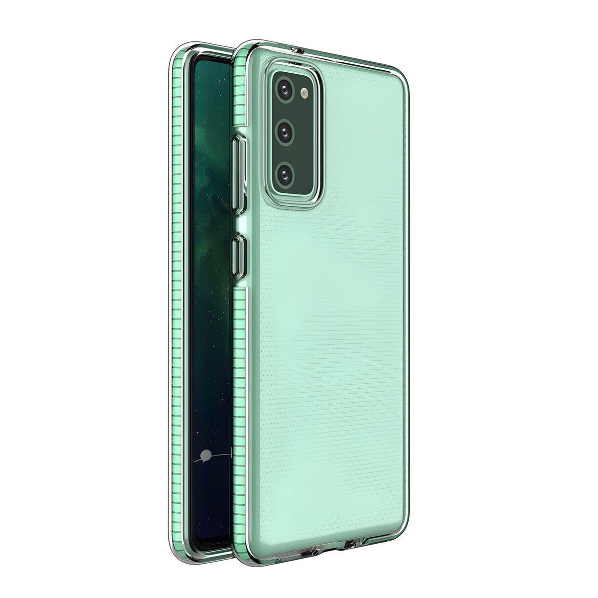 Futrola Spring clear TPU za Samsung Galaxy A72 4G - Svijetlo zelena