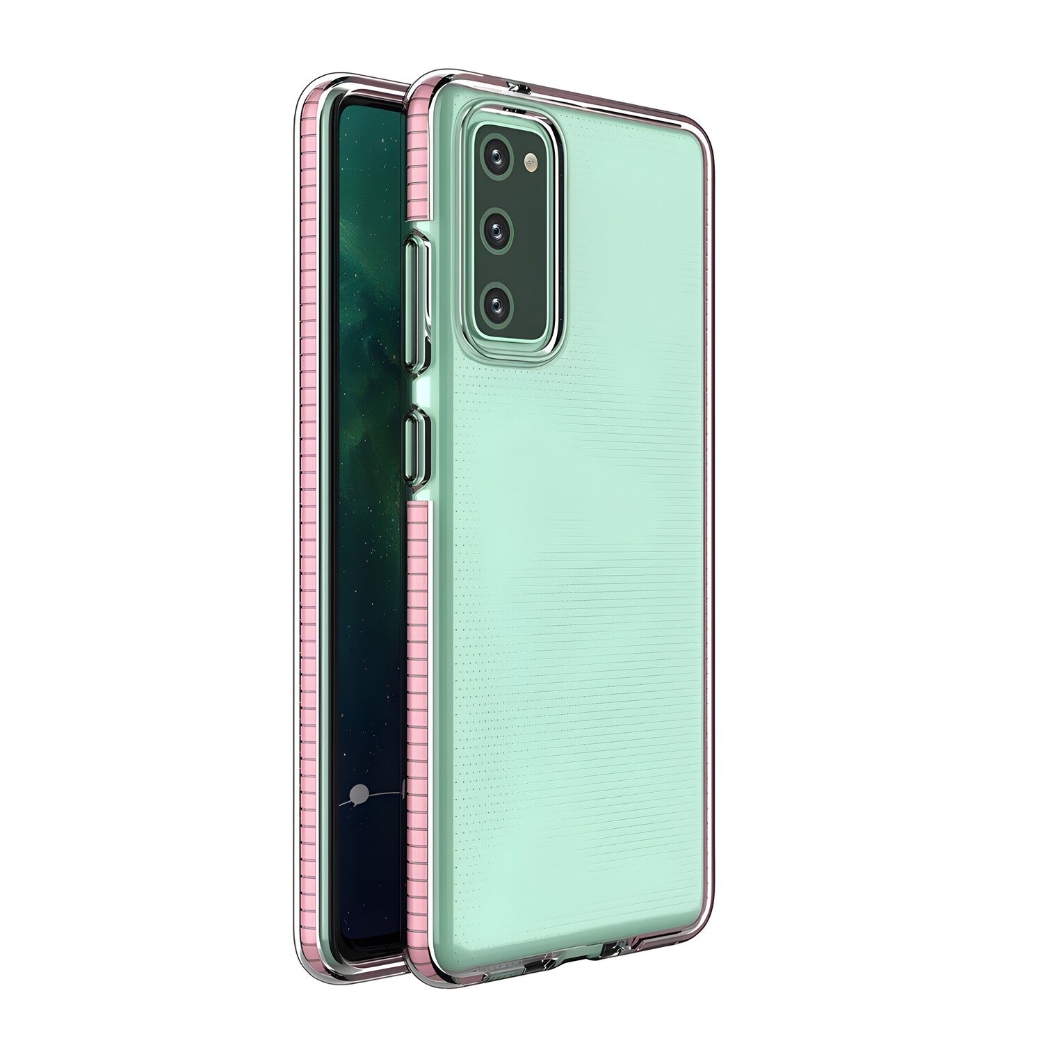 Futrola Spring clear TPU za Samsung Galaxy S30 Ultra/Galaxy S21 Ultra 5G - Svijetlo roza KP8806