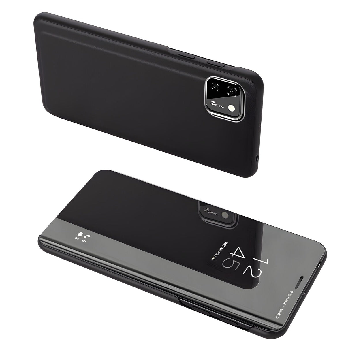 Futrola Clear View za Huawei Y5P - Crna