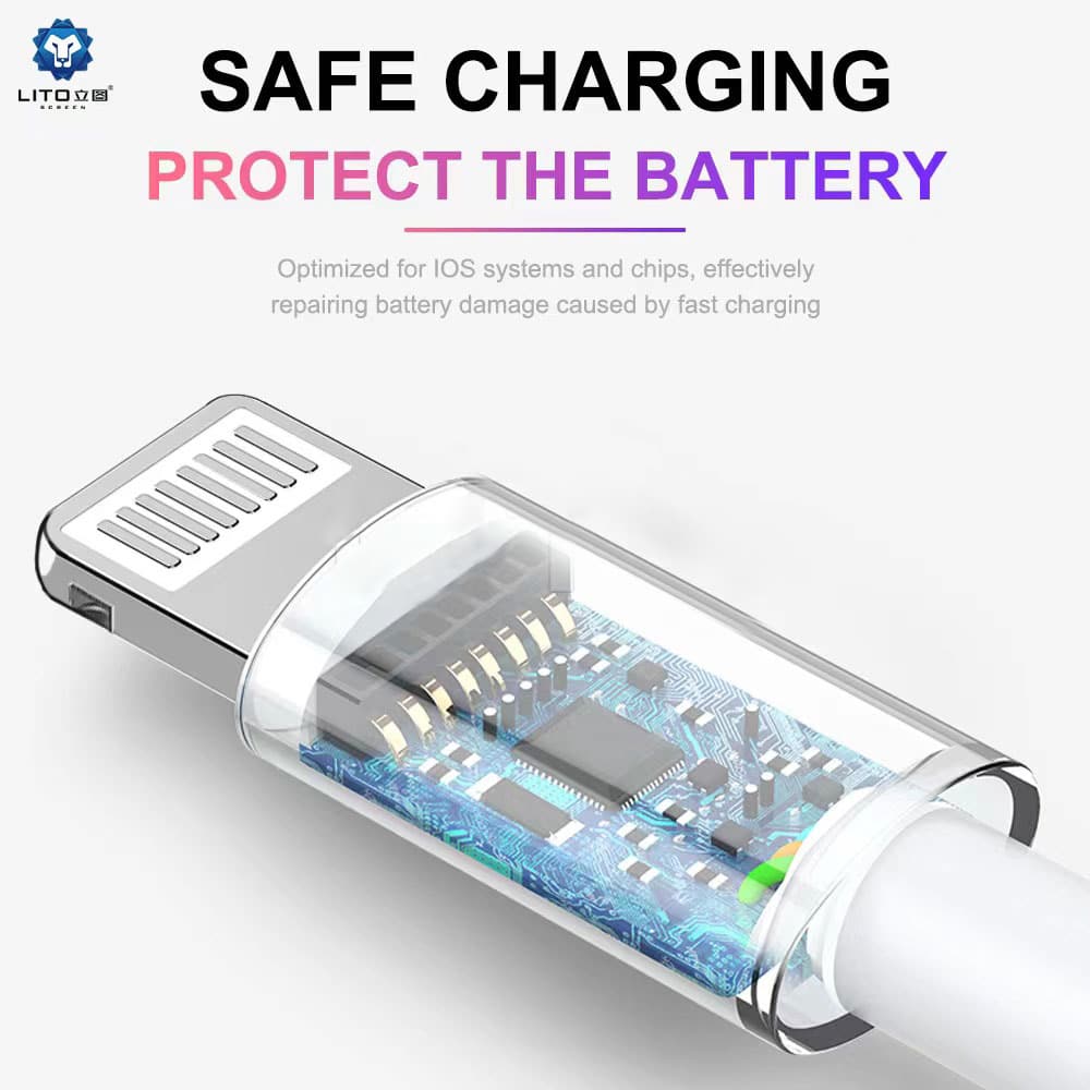 LITO - USB data kabel Lightning, 2M