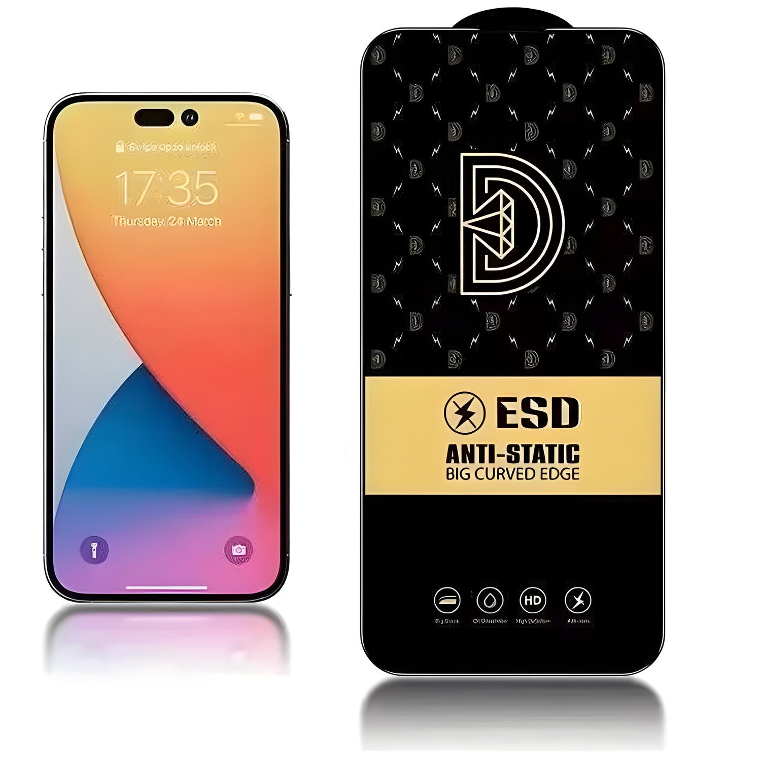 Diamond antistatičko kaljeno staklo za Apple iPhone 14 Pro Max - Crna KP24198
