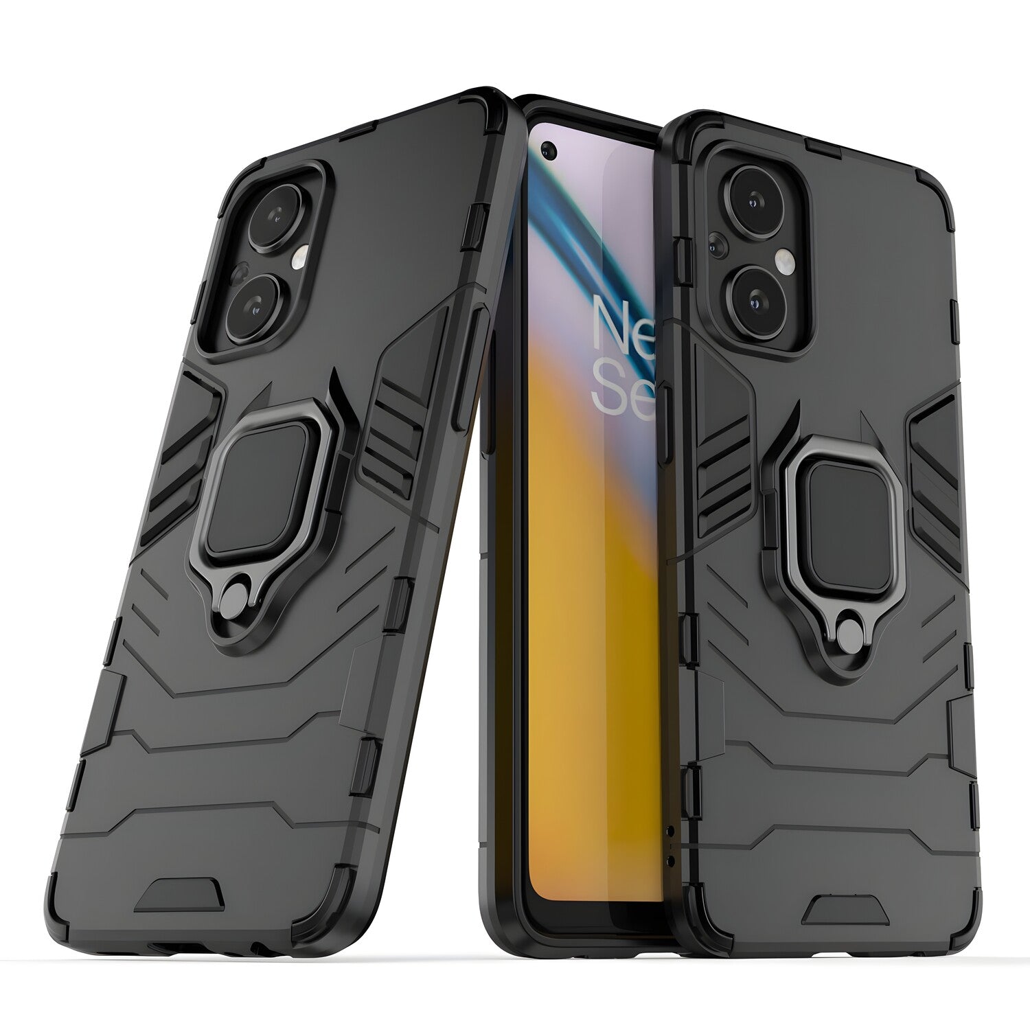 Otporna futrola Ring Armor Case za OnePlus Nord N20 5G - Crna KP24776