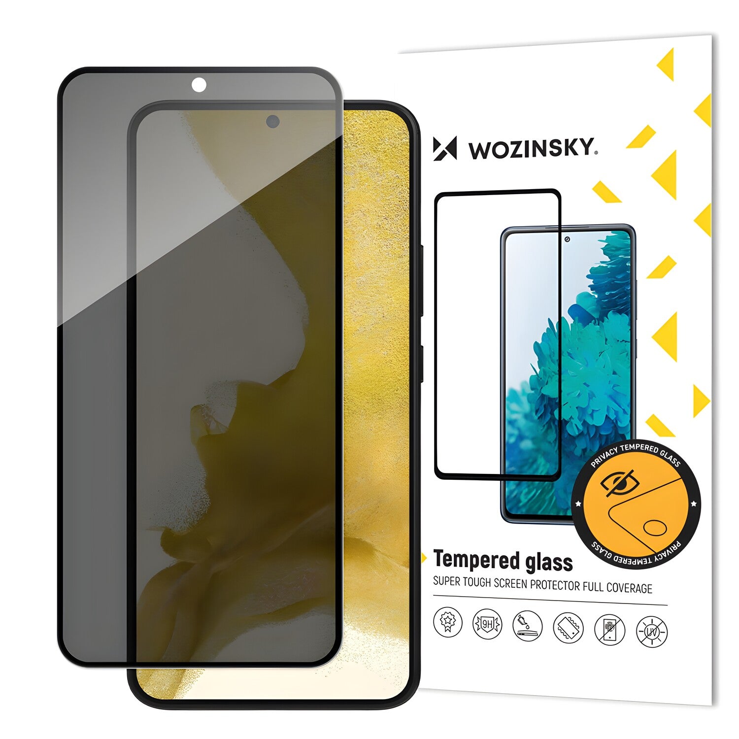 Wozinsky Privacy Glass tvrđeno staklo za Samsung Galaxy S22 Plus - Crna KP26347
