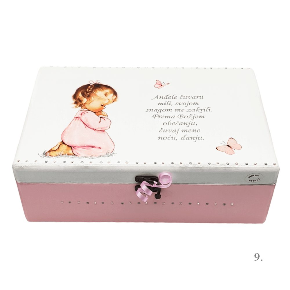 Unikatne kutije za krštenje, rođendan – Poklon koji čuva najposebnije uspomene djevojčica - 9. 20x30x10cm - 154339
