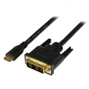 StarTech.com HDCDVIMM2M prilagodnik za video kabel 2 m Mini-HDMI DVI-D Crno