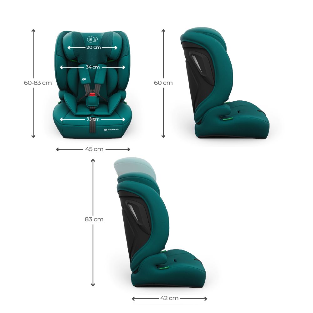 Kinderkraft autosjedalica Comfort Up 2 plus i-Size 9-36 kg (76-150 cm) bez Isofix-a, Green