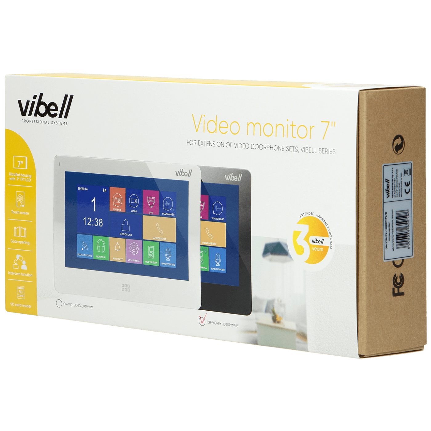 Vibell Video interfon, unutarnja jedinica, Vibell series - OR-VID-EX-1057MV/B