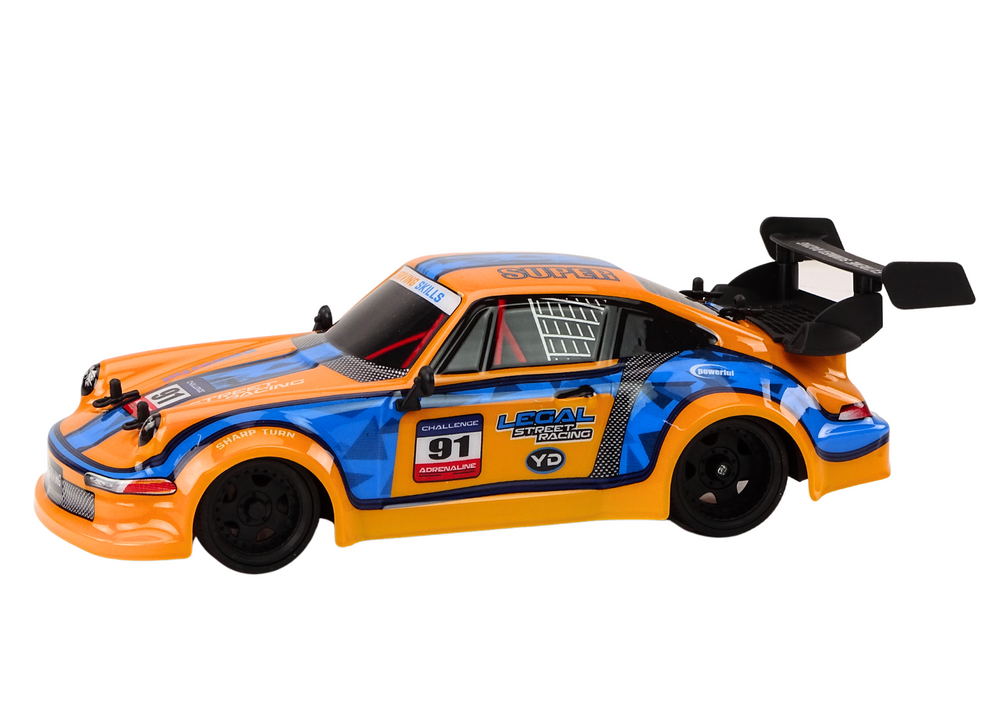 Auto na daljinsko upravljanje 1:16 Rubber Drift - Narančasti