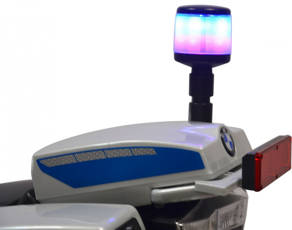 Licencirani motor na akumulator BMW Police – sivo/plavi