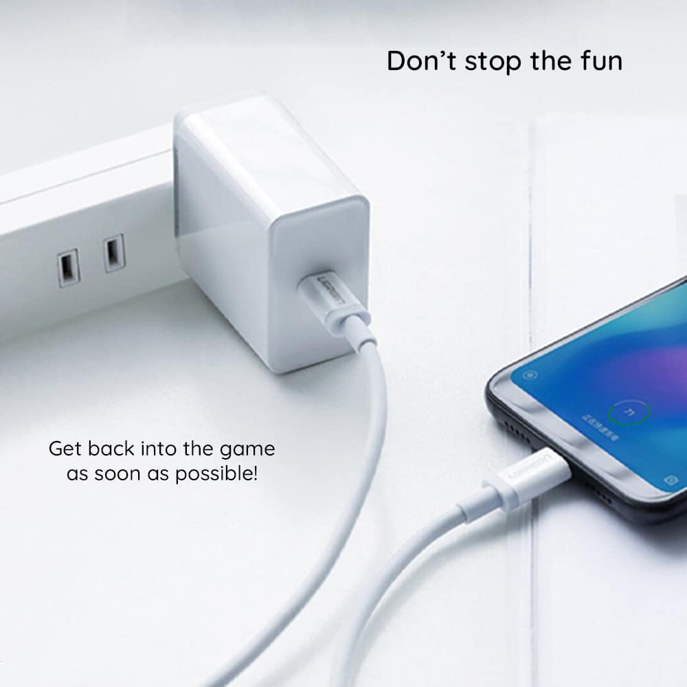 Ugreen - Podatkovni kabel (60520) - USB-C na Type-C PD60W 3A 2m - bijeli