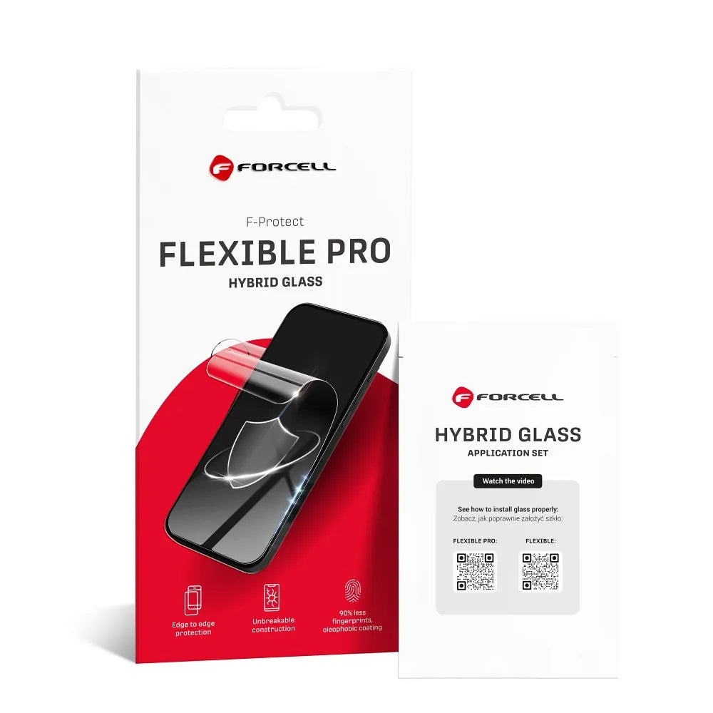 Forcell Flexible 5D - hibridno staklo za Samsung Galaxy S25 Ultra crno (Hot Bending) - radi čitač