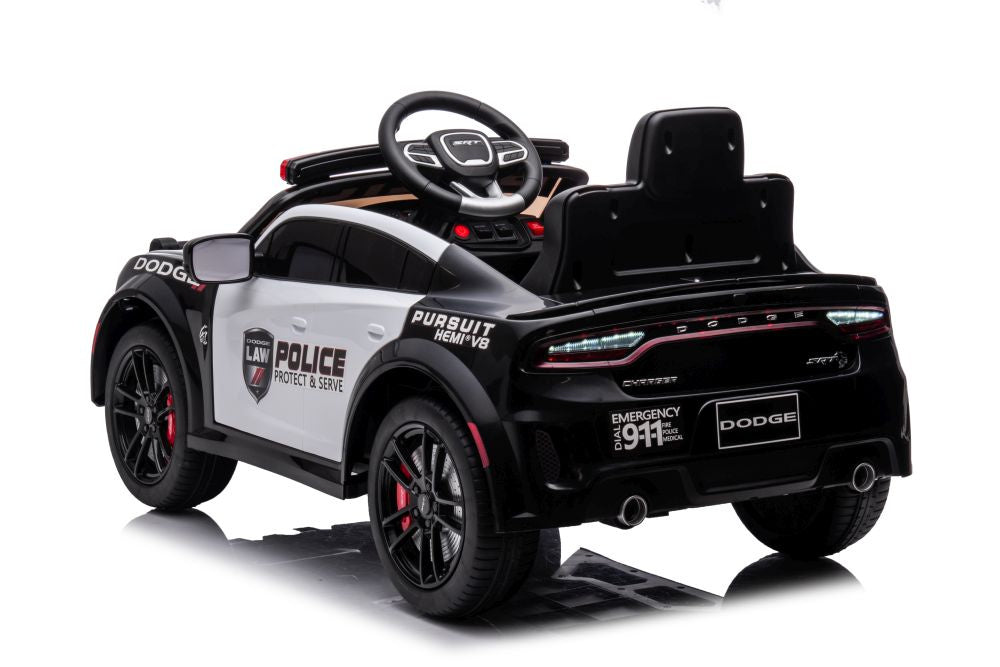 Licencirani policijski auto na akumulator Dodge Charger - crno/bijeli