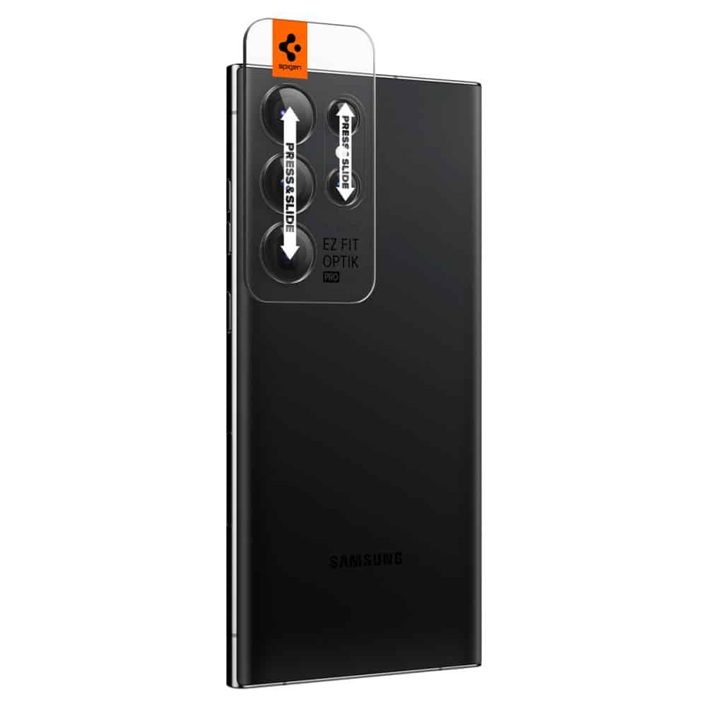 Spigen – Optik.TR EZ FIT staklo za kameru (2 kom) za Samsung Galaxy S23 Ultra – crno