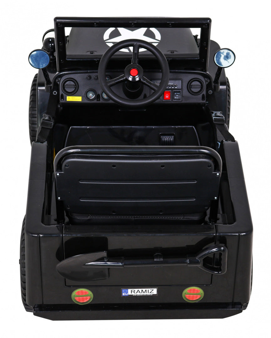 Auto na akumulator Retro Military 4x4 - crni