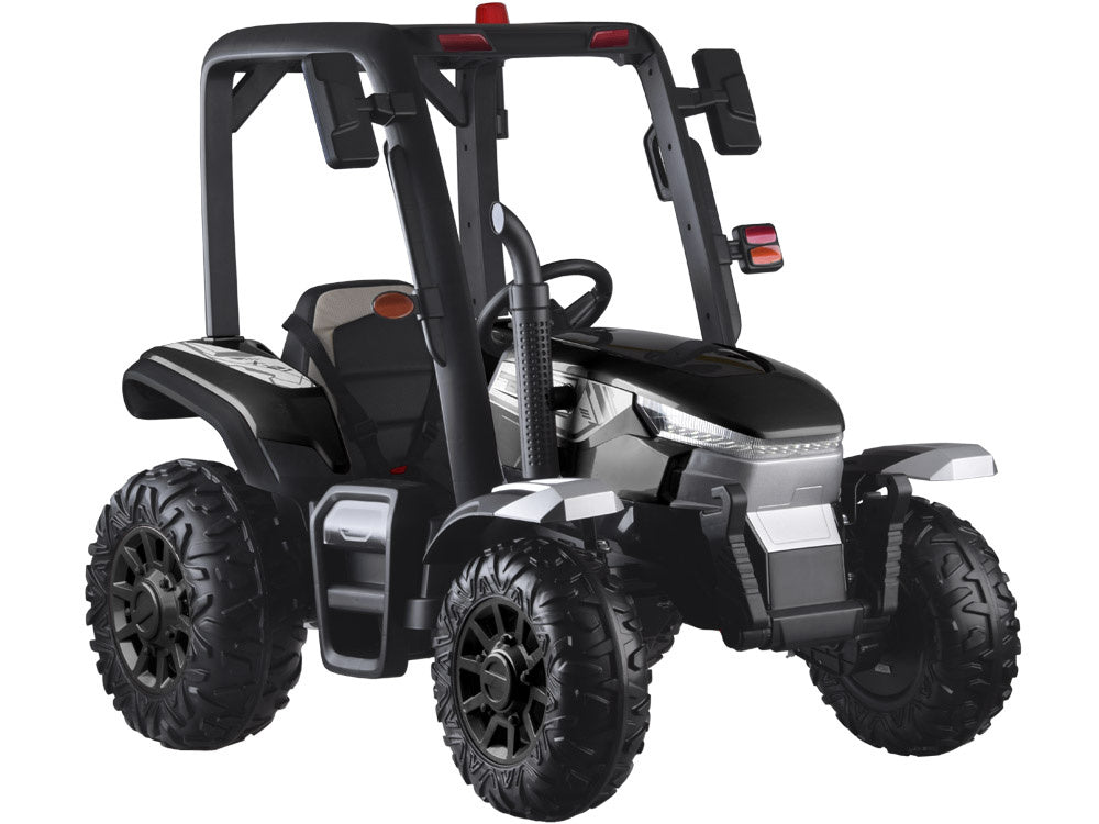 Veliki traktor s prikolicom 4×4 – crni