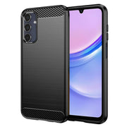 Techsuit Carbon Silicone maska za Samsung Galaxy A15 4G / A15 5G – crna