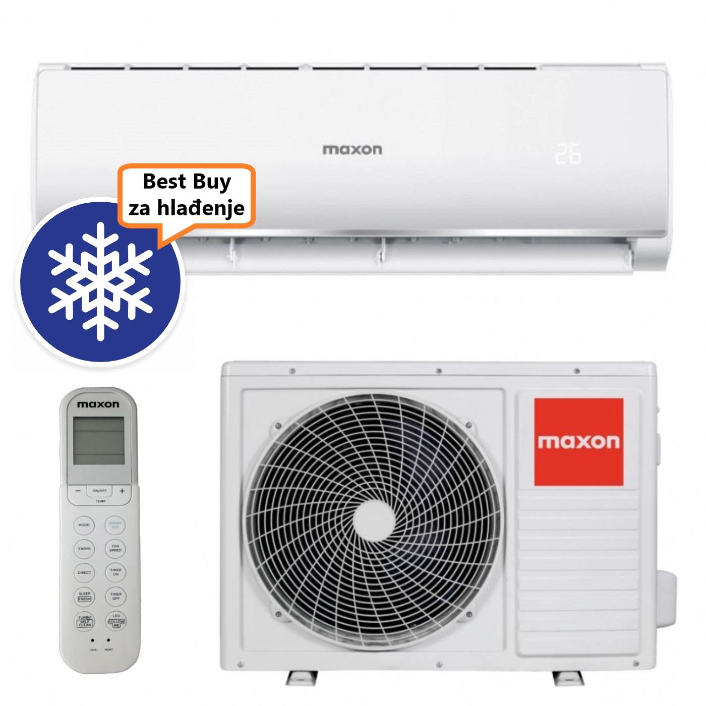MAXON KLIMA UREĐAJ 7,0kW MX-24HC013i- Fresh Wi-Fi, za prostor do 60m2, A++ energetska klasa