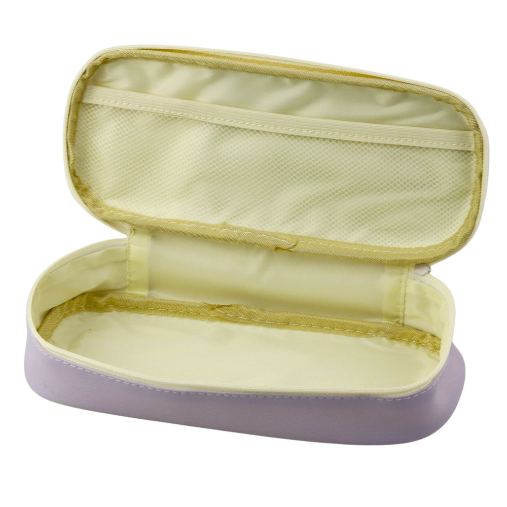 Children's School Pencil Case with Bunnies, Roomy, Purple, 24cm