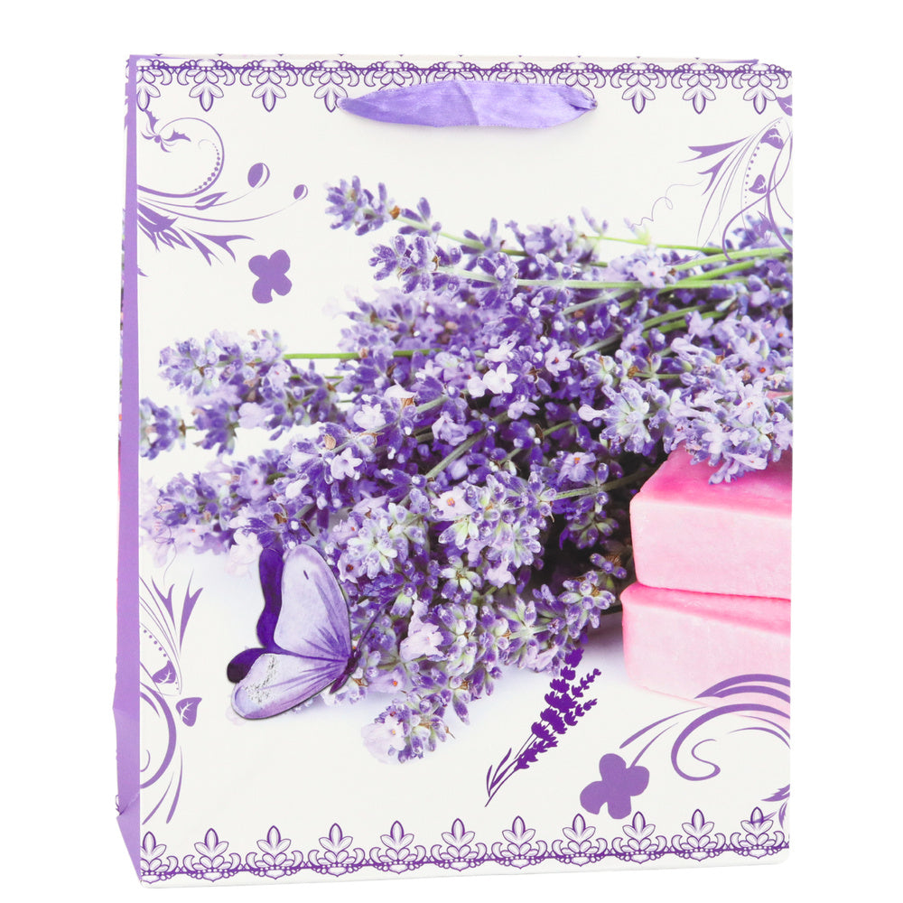 Lavender Paper Gift Bag 32 x 26 x 12 cm