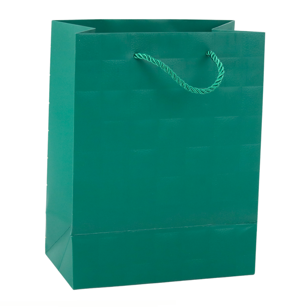 Elegant Embossed Squares Gift Bag 23 x 18 x 10.5 cm