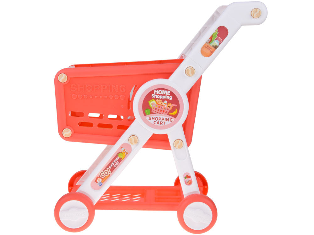 Shopping kolica s namirnicama crvena