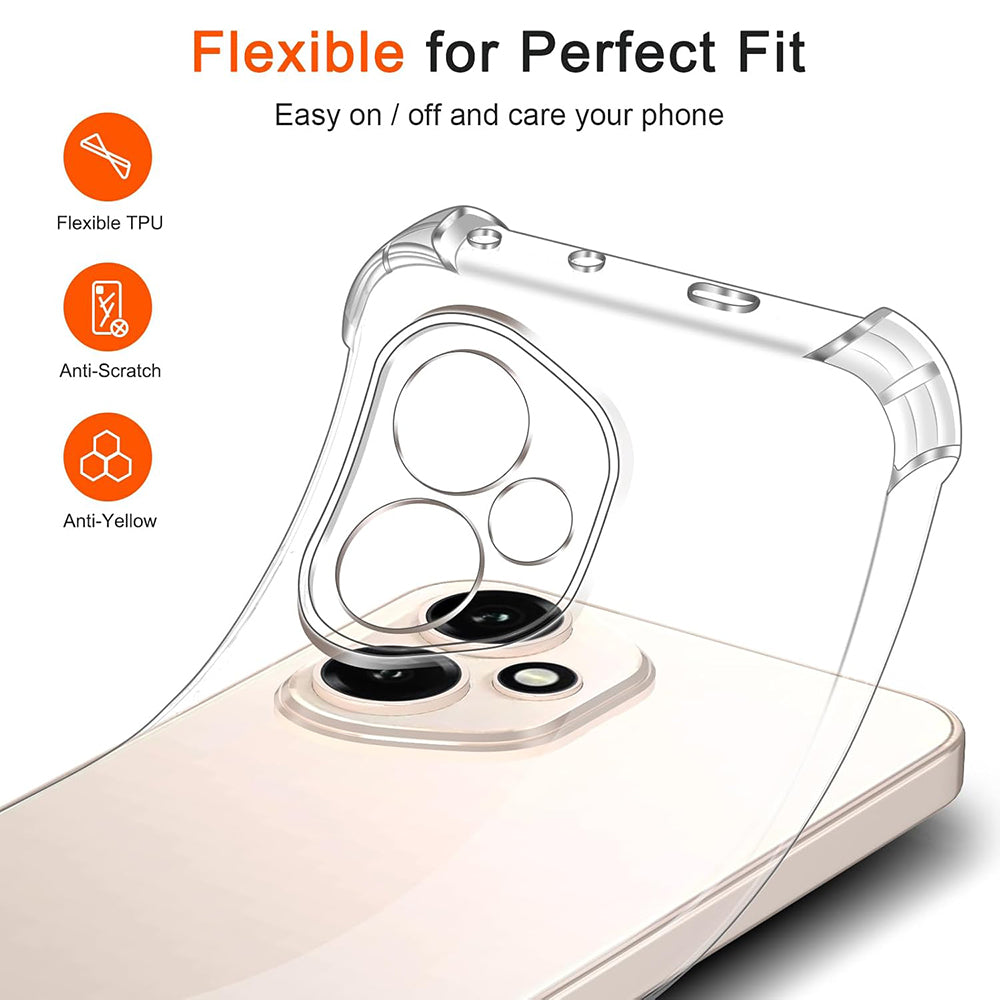 Techsuit Shockproof Clear Silicone prozirna maskica otporna na udarce za Honor 400 Pro