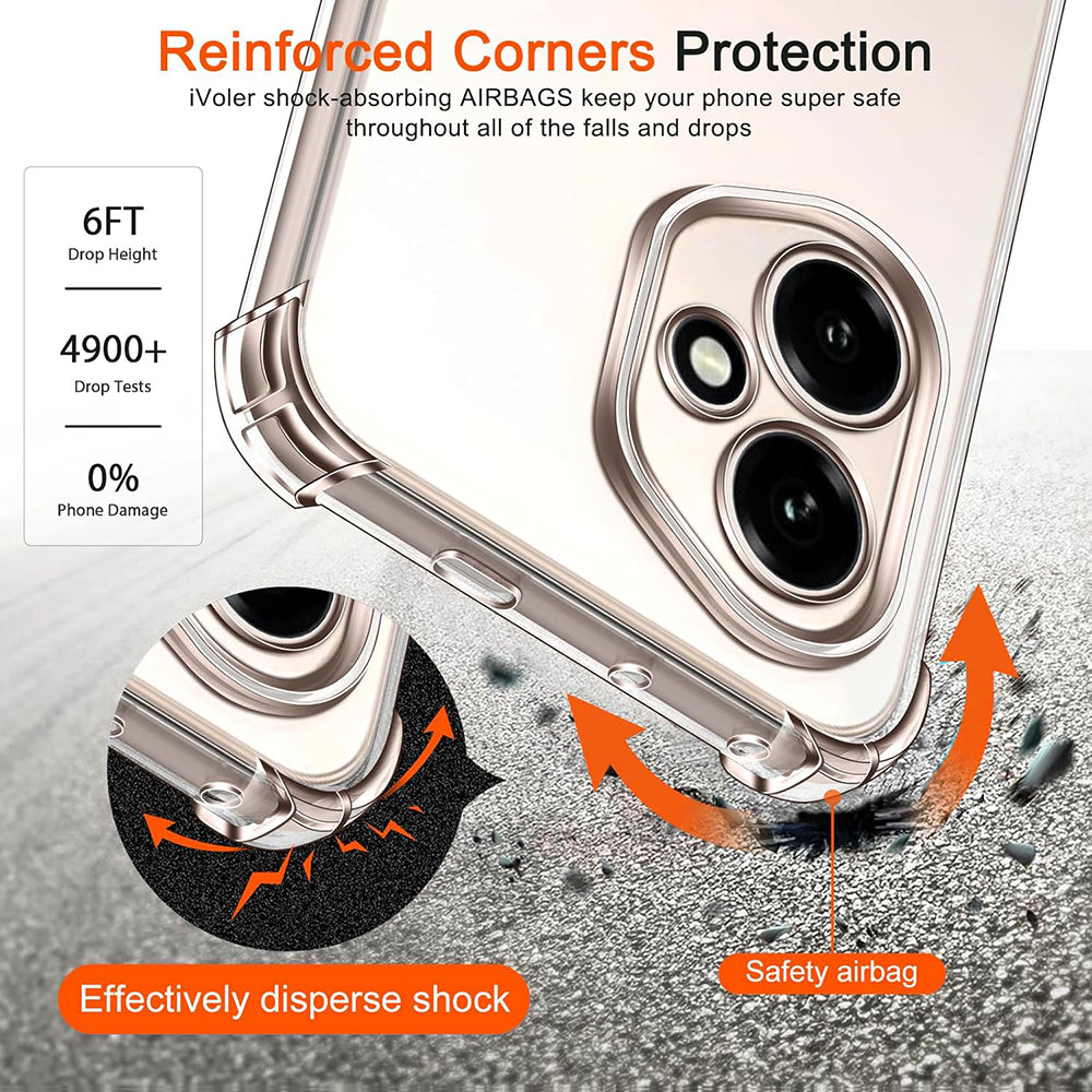 Techsuit Shockproof Clear Silicone prozirna maskica otporna na udarce za Honor 400 Pro