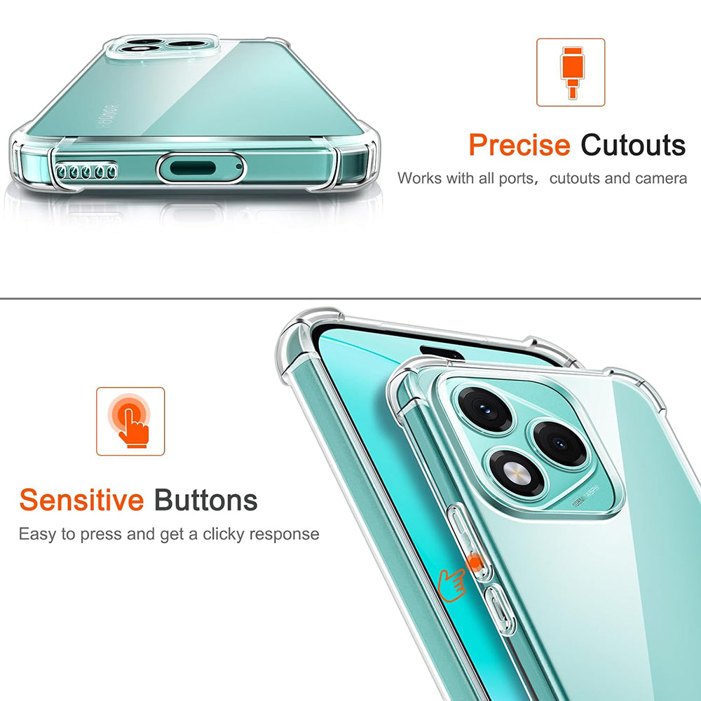 Techsuit Shockproof Clear Silicone prozirna maskica otporna na udarce za Honor 400 Lite