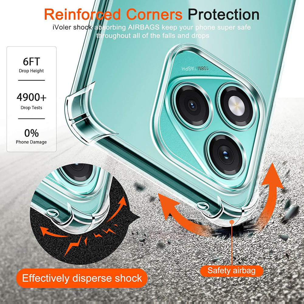 Techsuit Shockproof Clear Silicone prozirna maskica otporna na udarce za Honor 400 Lite