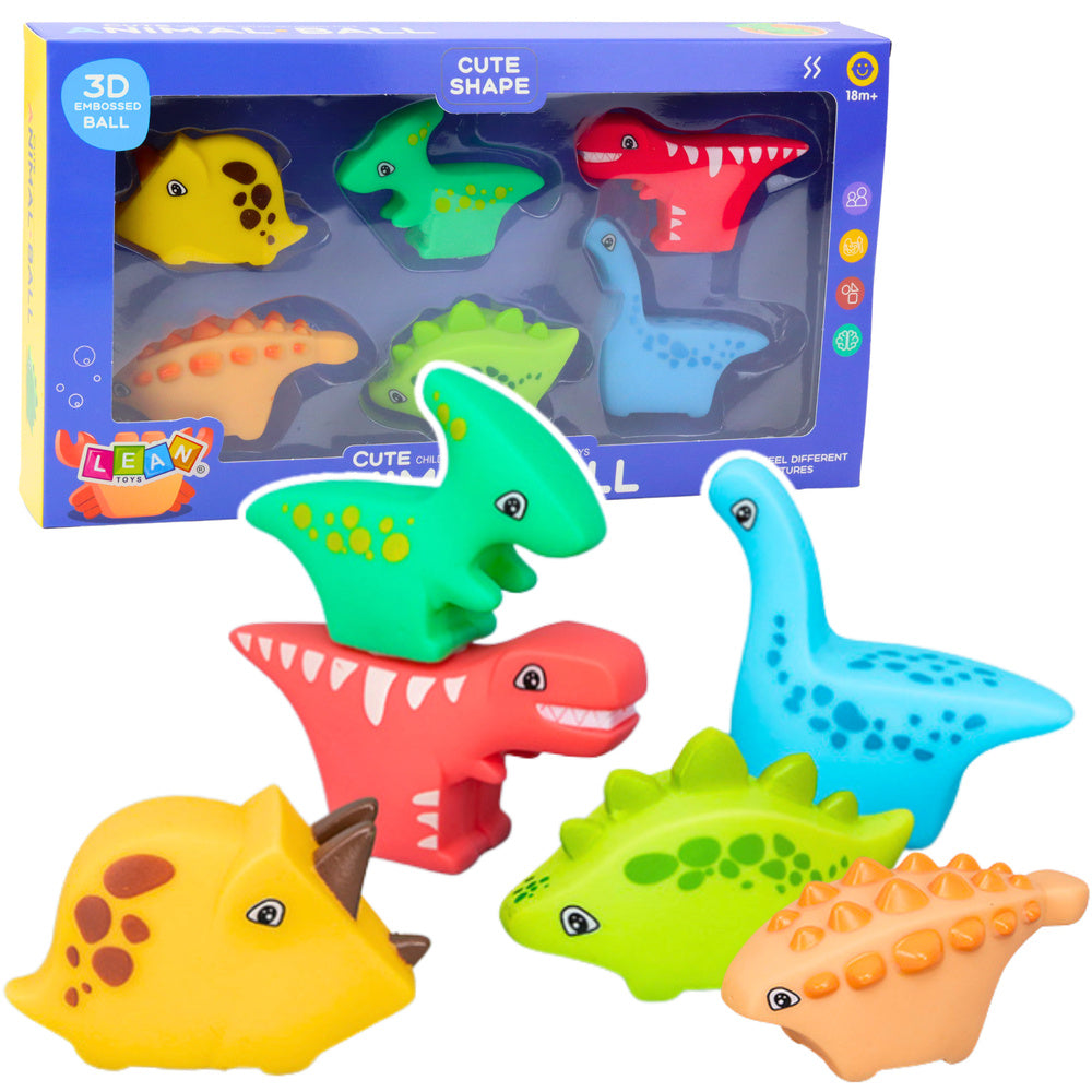 Gumeni dinosauri za kupanje 6u1 - šareni