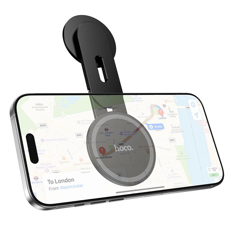 Hoco H93 magnetski držač za telefon za stražnja stranu zaslona prijenosnog računala ili zasloni automobila - crni