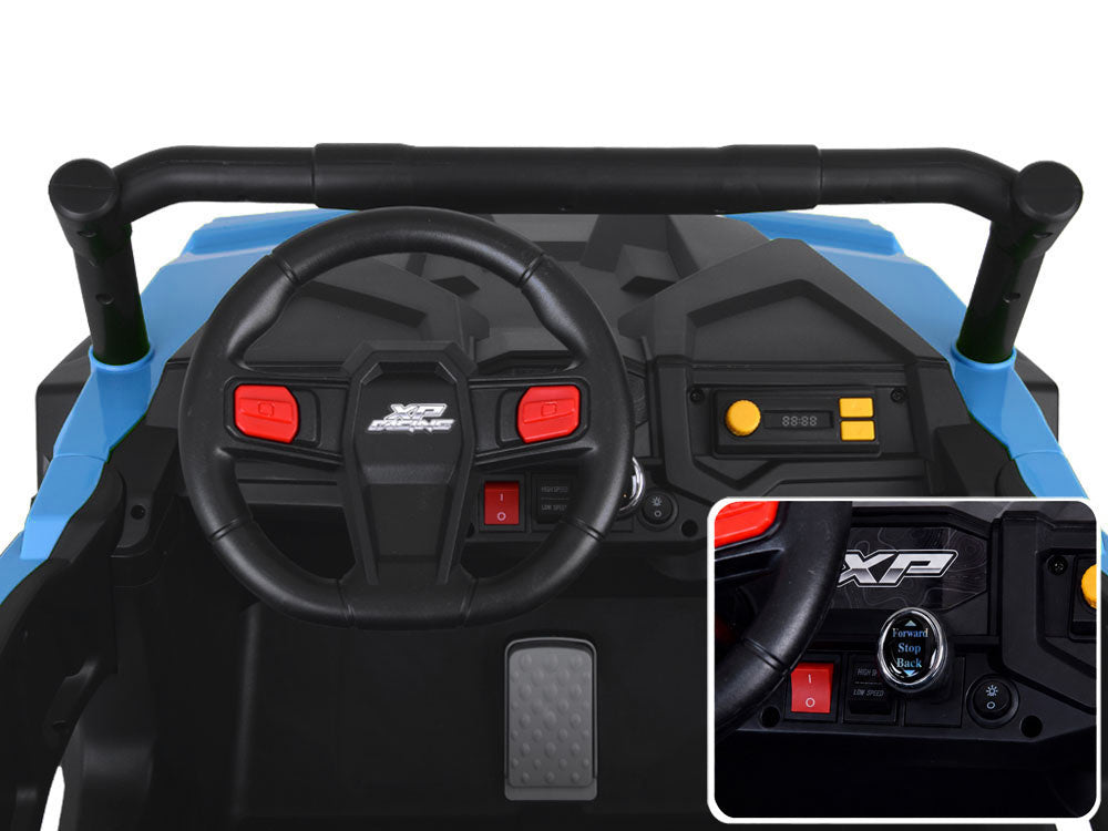Buggy dvosjed 4×4 s prikolicom – plavi