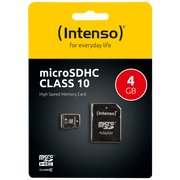 (Intenso) Micro SD Kartica 4GB Class 10 (SDHC & SDXC) sa adapterom - SDHCmicro+ad-4GB/Class10