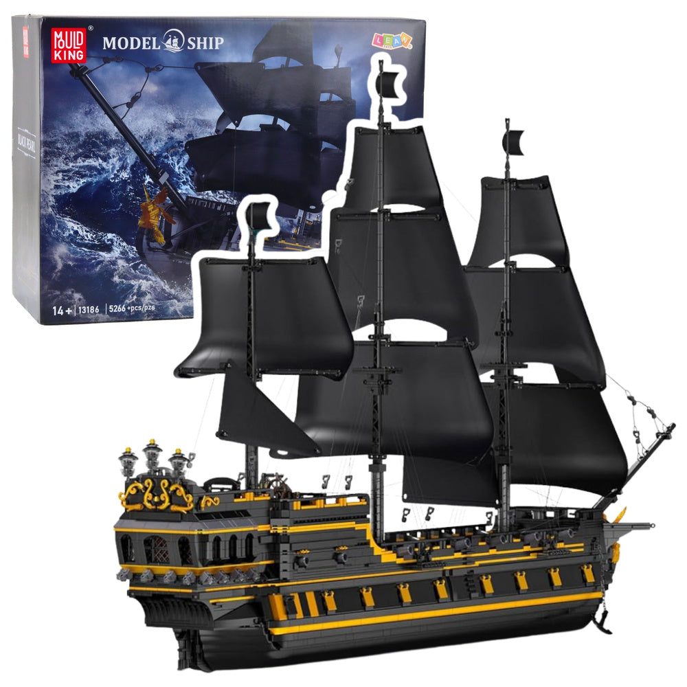 Kockice za slaganje piratskog broda od 5266 elemenata - crni