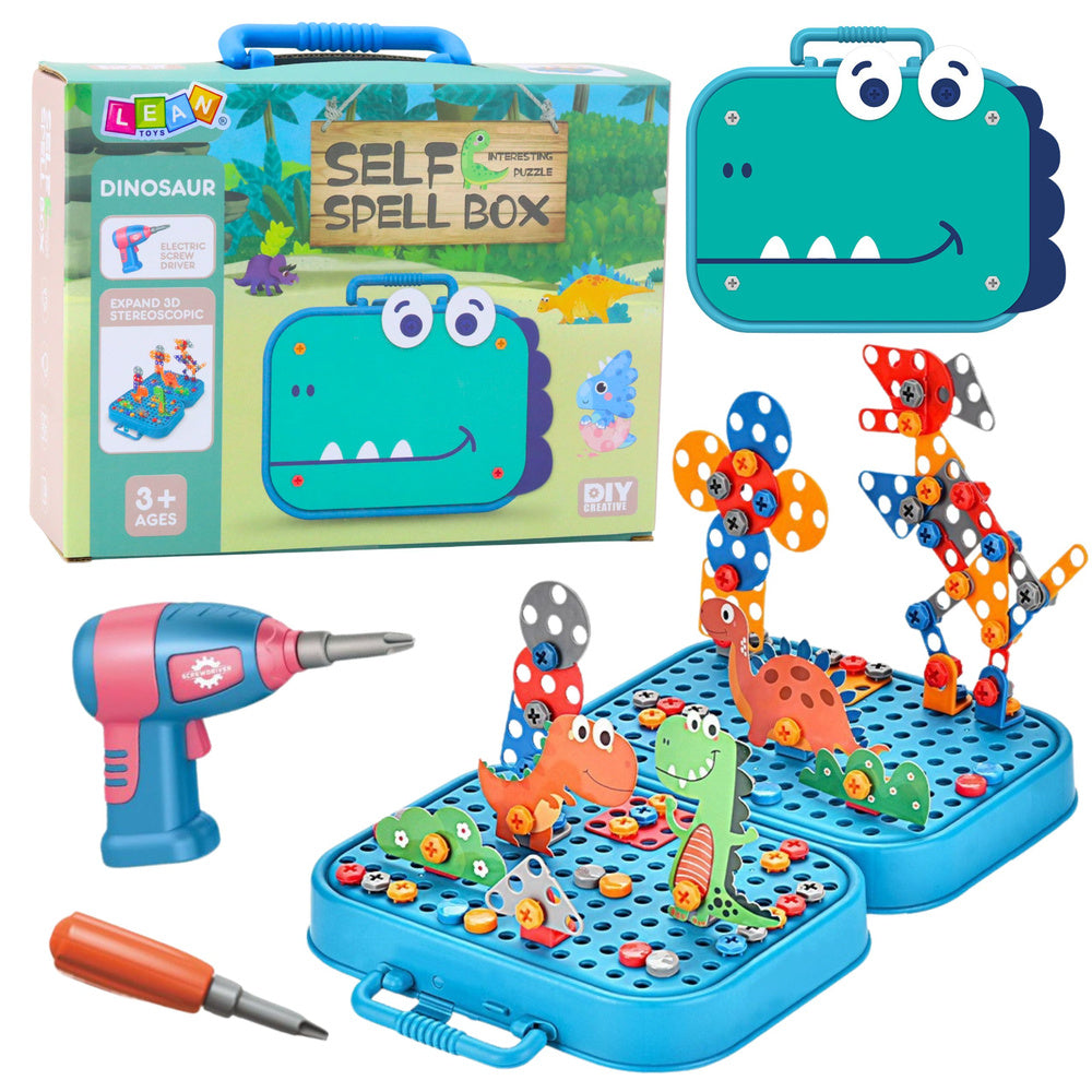 Set konstrukcijskih blokova "Dinosauri" u kutijici s odvijačem - 228 elemenata