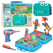 Set konstrukcijskih blokova "Dinosauri" u kutijici s odvijačem - 228 elemenata