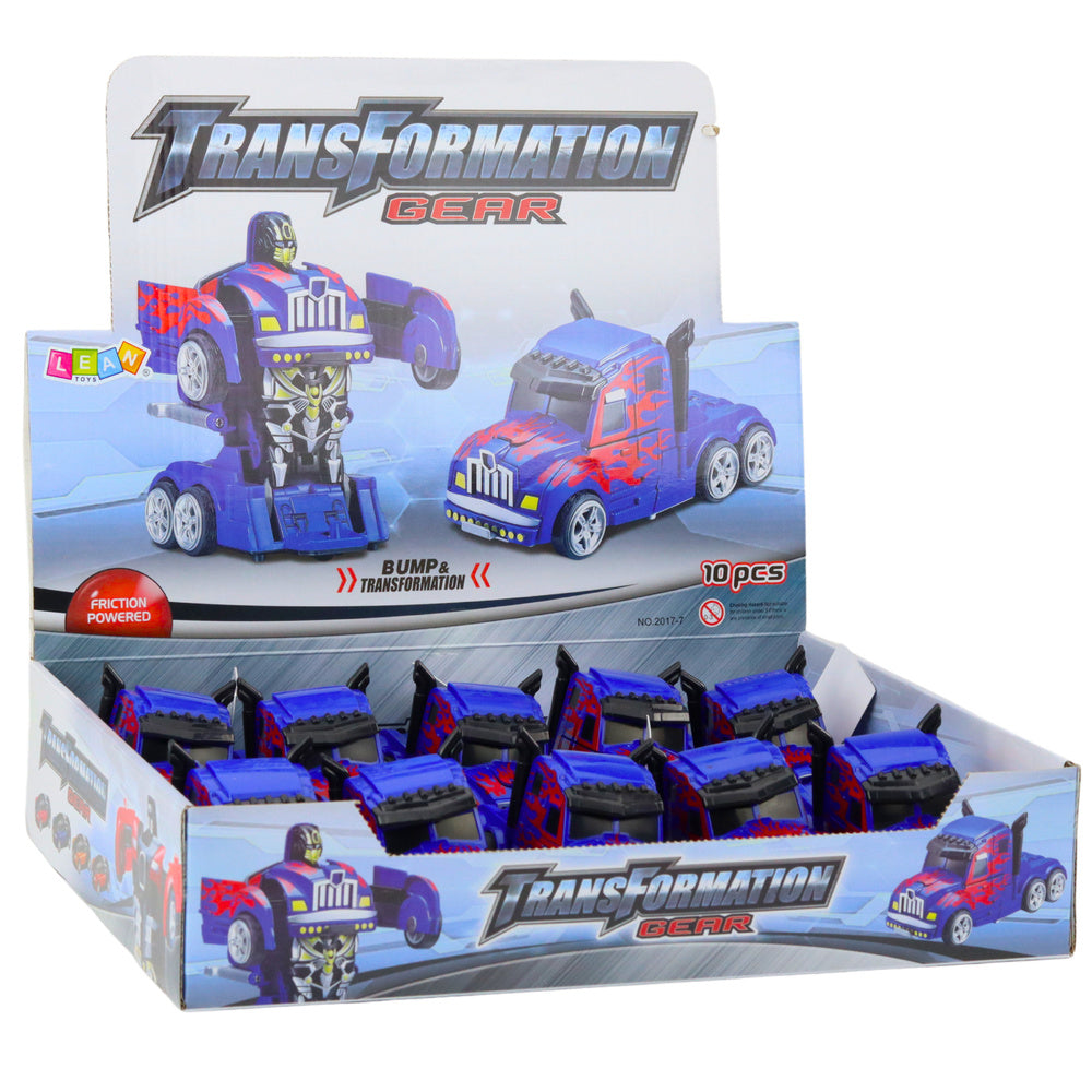 Kamion-robot s pogonom na trenje - plavi