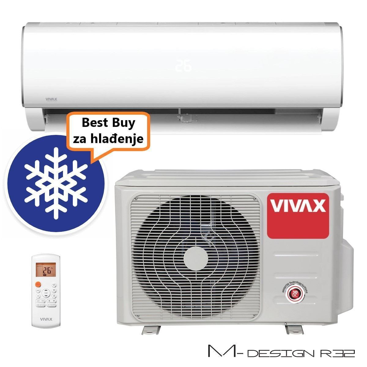 Vivax klima uređaj 7,03kW ACP-24CH70AEMI - M design, za prostor do 70m2, A++ energetska klasa