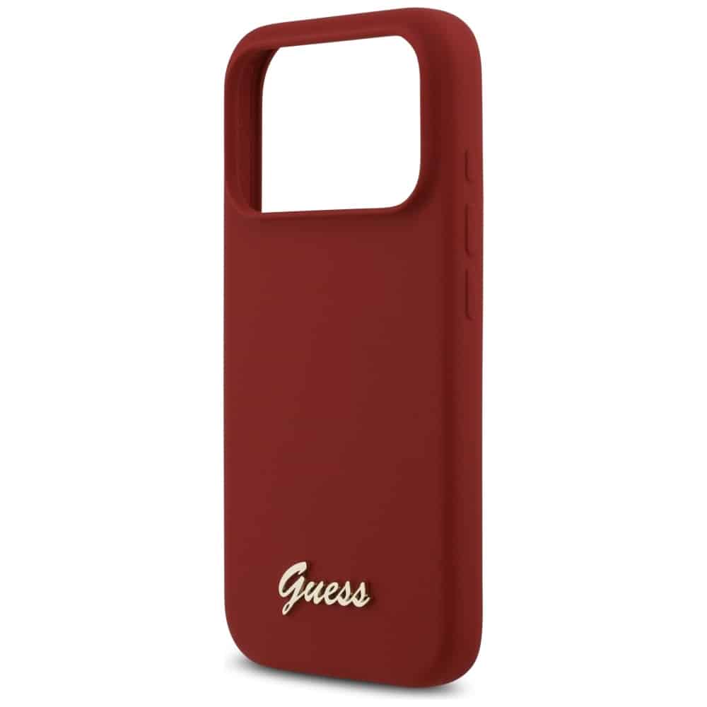 Guess MagSafe maska s metalnim logom i natpisom (GUHMP17XSMBSLM) za iPhone 17 Pro Max – magenta