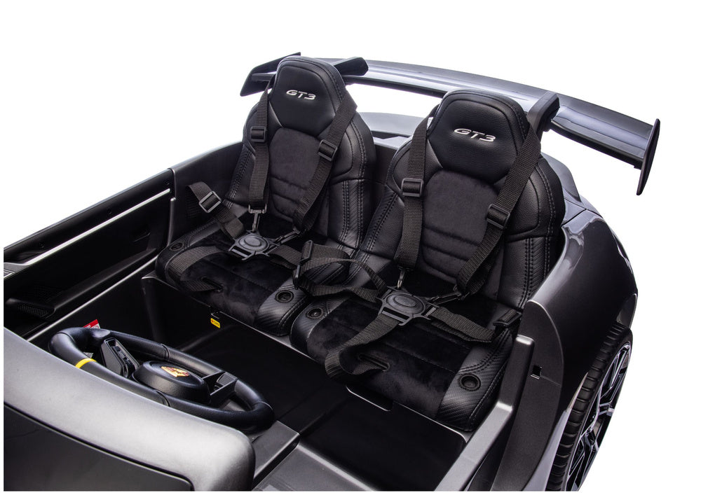 Licencirani auto na akumulator DK-P911 Porsche GT3 - dvosjed- sivi/lakirani